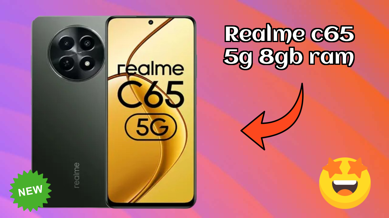Realme C65 5G 8GB RAM डिस्प्ले साइज़: 6.67 Inches (16.94 Cm) स्क्रीन क्वॉलिटी